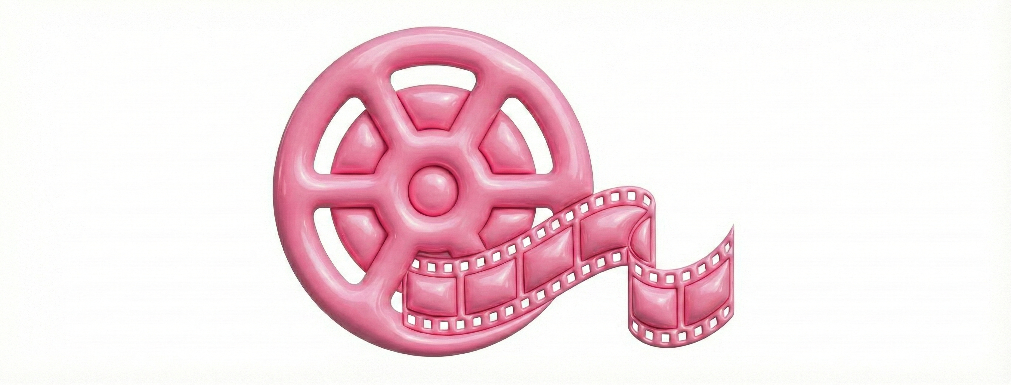 Reels of film on a table.